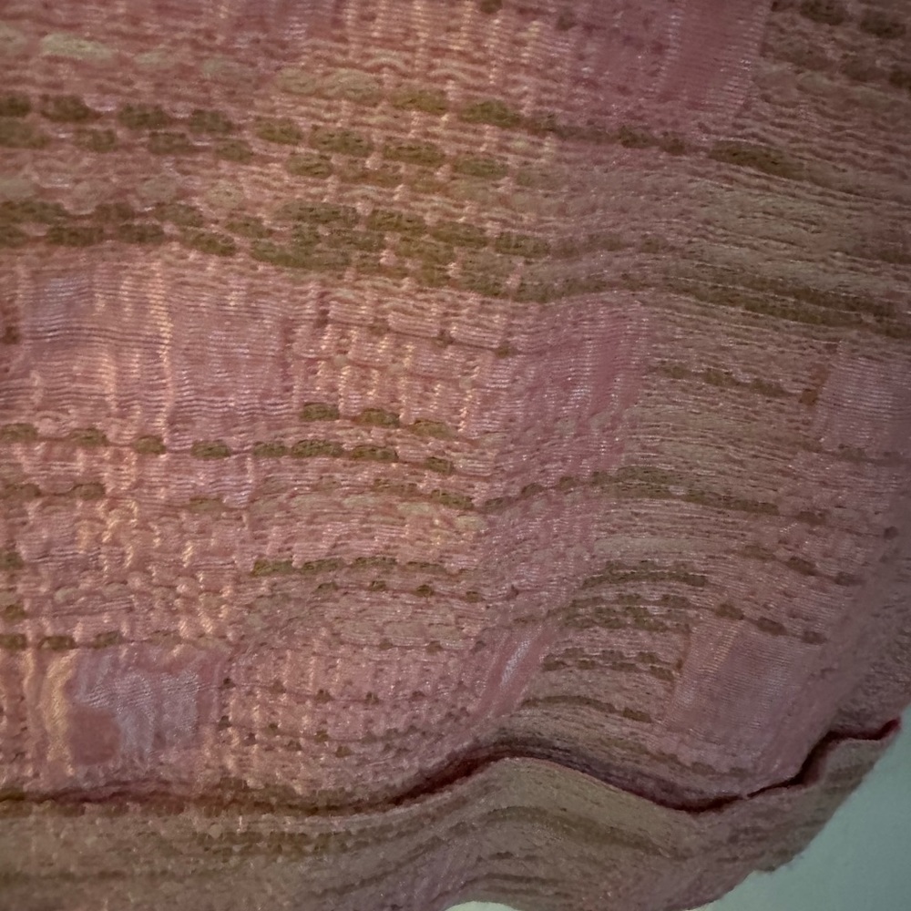 Banu Paris wide leg pink satin tweed trousers - Picture 3 of 7